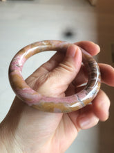 Load image into Gallery viewer, 56mm 100% natural red/pink/black/gray/brown round cut rose stone (Rhodonite) bangle SY24