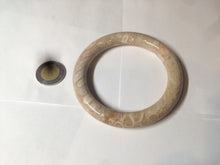 Load image into Gallery viewer, 55.6mm 100% natural beige yellow pink round cut Coral Jade (珊瑚玉) bangle SY59