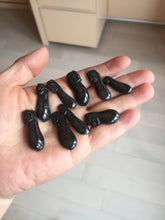 Load image into Gallery viewer, 100% natural type A icy black blessed melon Jadeite Jade pendant BK102