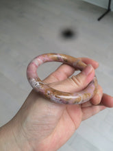 Load image into Gallery viewer, 56mm 100% natural red/pink/black/gray/brown round cut rose stone (Rhodonite) bangle SY24