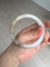 Load image into Gallery viewer, 57.2mm Certified Type A 100% Natural icy watery white purple black brown Jadeite Jade bangle H154-7049