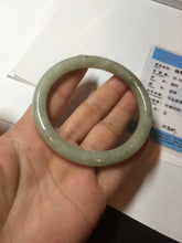 Load image into Gallery viewer, 58.4mm Certified Type A 100% Natural light green/brown round cut Jadeite Jade bangle AR107-4510