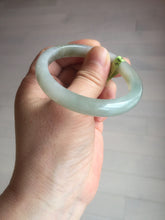 Load image into Gallery viewer, 50.5mm Certified Type A 100% Natural icy green brown oval Jadeite Jade bangle E55-3561