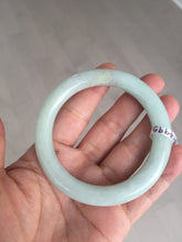 Load image into Gallery viewer, 54.9mm certified natural 100% natural Type A light green round cut jadeite jade bangle BP18-4995