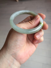 Load image into Gallery viewer, 50.5mm Certified Type A 100% Natural icy green brown oval Jadeite Jade bangle E55-3561