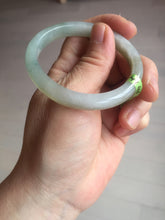 Load image into Gallery viewer, 50.5mm Certified Type A 100% Natural icy green brown oval Jadeite Jade bangle E55-3561