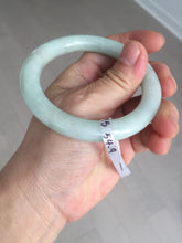 Load image into Gallery viewer, 54.9mm certified natural 100% natural Type A light green round cut jadeite jade bangle BP18-4995
