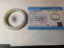 Load image into Gallery viewer, 57.8mm certified 100% natural type A light sunny green/purple/yellow chubby round cut jadeite jade bangle BF36- 9222