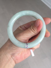 Load image into Gallery viewer, 54.9mm certified natural 100% natural Type A light green round cut jadeite jade bangle BP18-4995