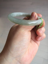 Load image into Gallery viewer, 50.5mm Certified Type A 100% Natural icy green brown oval Jadeite Jade bangle E55-3561