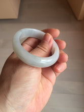 Load image into Gallery viewer, 47mm certified 100% natural Type A icy watery light green white oval jadeite jade bangle AU43-8151