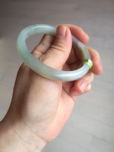Load image into Gallery viewer, 50.5mm Certified Type A 100% Natural icy green brown oval Jadeite Jade bangle E55-3561