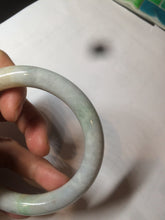 Load image into Gallery viewer, 58.9mm certified 100% natural type A light sunny green/purple/yellow chubby round cut jadeite jade bangle BF37-9225