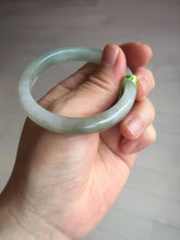 Load image into Gallery viewer, 50.5mm Certified Type A 100% Natural icy green brown oval Jadeite Jade bangle E55-3561