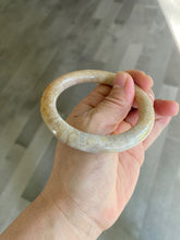 Load image into Gallery viewer, 54.7mm 100% natural beige yellow pink round cut Coral Jade (珊瑚玉) bangle SY36