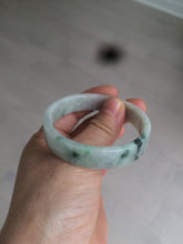 Load image into Gallery viewer, 51.7mm Certified type A 100% Natural sunny green/purple square Jadeite Jade  bangle AZ56-7274