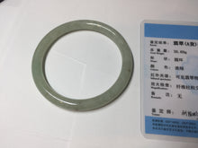 Load image into Gallery viewer, 58.6mm Certified Type A 100% Natural light green/brown round cut Jadeite Jade bangle AR109-4512