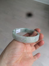 Load image into Gallery viewer, 51.7mm Certified type A 100% Natural sunny green/purple square Jadeite Jade  bangle AZ56-7274