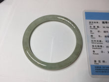 Load image into Gallery viewer, 58.6mm Certified Type A 100% Natural light green/brown round cut Jadeite Jade bangle AR109-4512