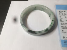 Load image into Gallery viewer, 51.7mm Certified type A 100% Natural sunny green/purple square Jadeite Jade  bangle AZ57-7272