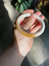 Load image into Gallery viewer, 55mm 100% natural beige yellow pink round cut Coral Jade (珊瑚玉) bangle SY37