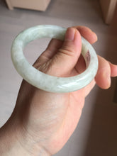 Load image into Gallery viewer, 54.7mm Certified 100% natural Type A fresh sunny green white jadeite jade bangle BN3-6337