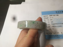 Load image into Gallery viewer, 50.5mm Certified type A 100% Natural sunny green/purple square Jadeite Jade bangle AZ58-7270