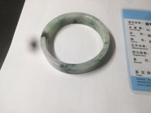 Load image into Gallery viewer, 51.7mm Certified type A 100% Natural sunny green/purple square Jadeite Jade  bangle AZ59-7279