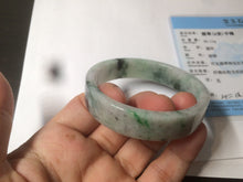 Load image into Gallery viewer, 51.7mm Certified type A 100% Natural sunny green/purple square Jadeite Jade  bangle AZ59-7279