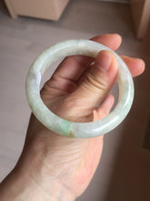 Load image into Gallery viewer, 54.7mm Certified 100% natural Type A fresh sunny green white jadeite jade bangle BN3-6337