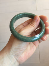 Load image into Gallery viewer, 58mm certified type A 100% Natural oily spinach green jadeite jade bangle PC12-9257