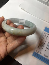 Load image into Gallery viewer, 54.5mm Certified 100% natural Type A light green white yellow jadeite jade bangle AX137-0804