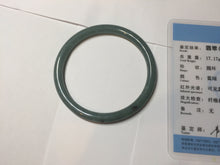 Load image into Gallery viewer, 55mm Certified Type A 100% Natural light green/blue slim round cut Guatemala Jadeite bangle BS59-4622