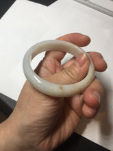 Load image into Gallery viewer, 52.7mm certified Type A 100% Natural white beige with yellow flying flowers Jadeite Jade bangle D158-3963