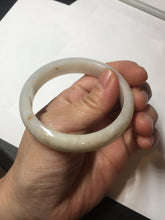 Load image into Gallery viewer, 52.7mm certified Type A 100% Natural white beige with yellow flying flowers Jadeite Jade bangle D158-3963