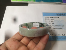 Load image into Gallery viewer, 50.6mm Certified type A 100% Natural sunny green/purple square Jadeite Jade bangle AZ60-7280