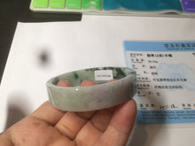 Load image into Gallery viewer, 50.6mm Certified type A 100% Natural sunny green/purple square Jadeite Jade bangle AZ60-7280