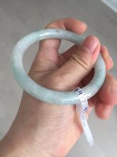 Load image into Gallery viewer, 54.8mm certified natural 100% natural Type A light green round cut jadeite jade bangle BP2-4990