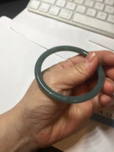 Load image into Gallery viewer, 55mm Certified Type A 100% Natural light green/blue slim round cut Guatemala Jadeite bangle BS59-4622
