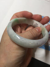 Load image into Gallery viewer, 57mm certified 100% natural sunny green/purple/yellow/white(FU LU SHOU) jadeite jade bangle AS85-7082