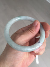 Load image into Gallery viewer, 54.8mm certified natural 100% natural Type A light green round cut jadeite jade bangle BP2-4990
