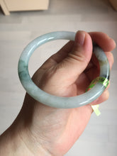 Load image into Gallery viewer, Sold! please don't order. THanks. 57mm certified type A 100% Natural green/brown/purple slim round cut jadeite jade bangle GL38-6-9010