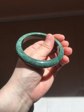 Load image into Gallery viewer, 58mm certified type A 100% Natural oily spinach green jadeite jade bangle PC12-9257