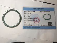 Load image into Gallery viewer, 59mm Certified Type A 100% Natural light green/blue/brown slim round cut Guatemala Jadeite bangle BS60-4618