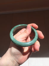 Load image into Gallery viewer, 58mm certified type A 100% Natural oily spinach green jadeite jade bangle PC12-9257