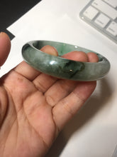 Load image into Gallery viewer, 60.3mm certified type A 100% Natural green/black Jadeite Jade bangle BM42-8565