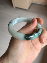 Load image into Gallery viewer, 53.9mm 100% natural Type A sunny green white purple jadeite jade bangle BN4-8233