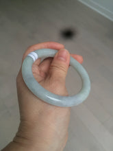 Load image into Gallery viewer, 55.5mm certified Type A 100% Natural light green/purple round cut Jadeite Jade bangle BK77-3787
