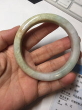 Load image into Gallery viewer, 58mm Certificate 100% natural type A light green yellow brown jadeite jade bangle D159-5351