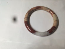 Load image into Gallery viewer, 61mm 100% natural red/pink/gray round cut red jasper stone bangle CB74